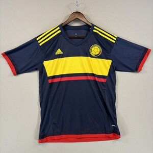 Adidas Climacool Colombia National Team Navy Blue Home Jersey Men's Large
